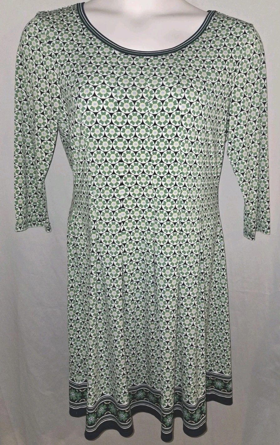 VETEMENTS Abito MAX STUDIO (XLARGE) comodo manica 3 4 plissettato lunghezza ginocchio blu e verde