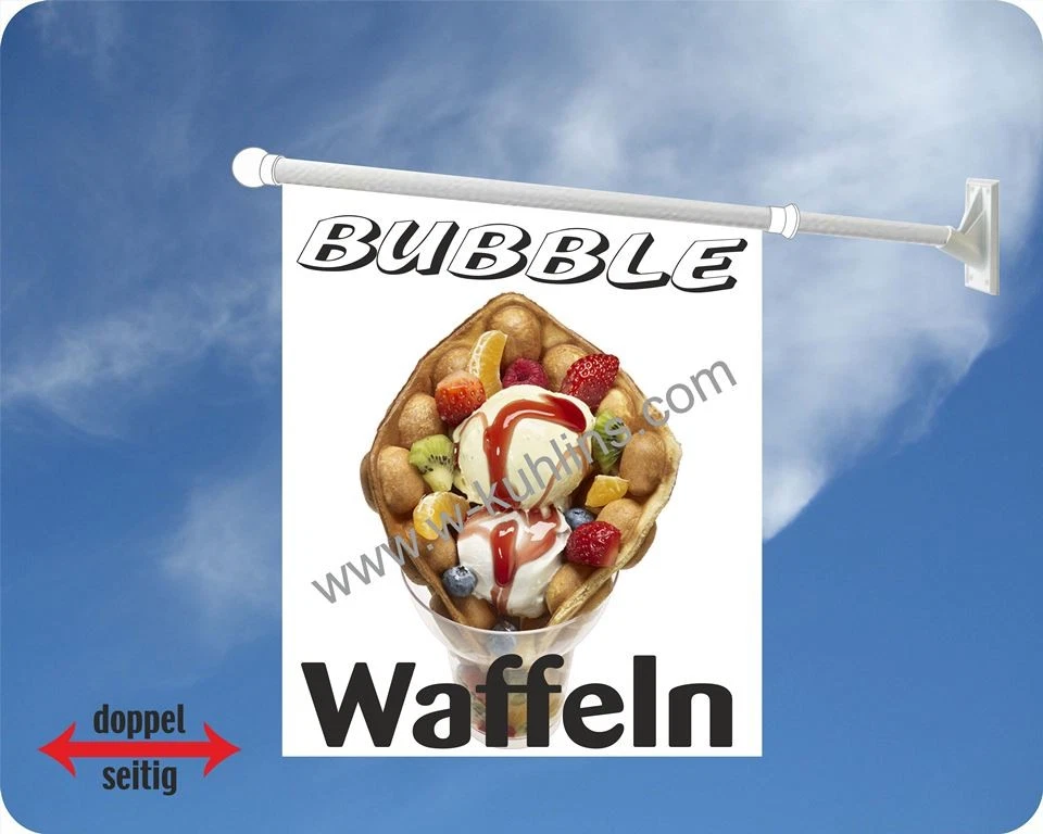 Flagge, Waffeln, Bubble Waffeln, Waffeleis, Eisfahne,Eis,Eisdiele,Eiscafe - Bild 1 von 1