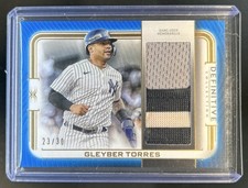 2023 Topps Definitive Gleyber Torres Jumbo Relic Patch Blue #/30