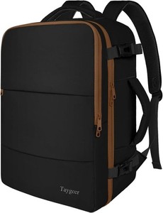 〽️Women Trendy Carry On Backpack Gray Khaki with Shoe Pouch & USB Charging Port Amazon.com: Taygeer Backpack for Women, College Backpack  main image 2