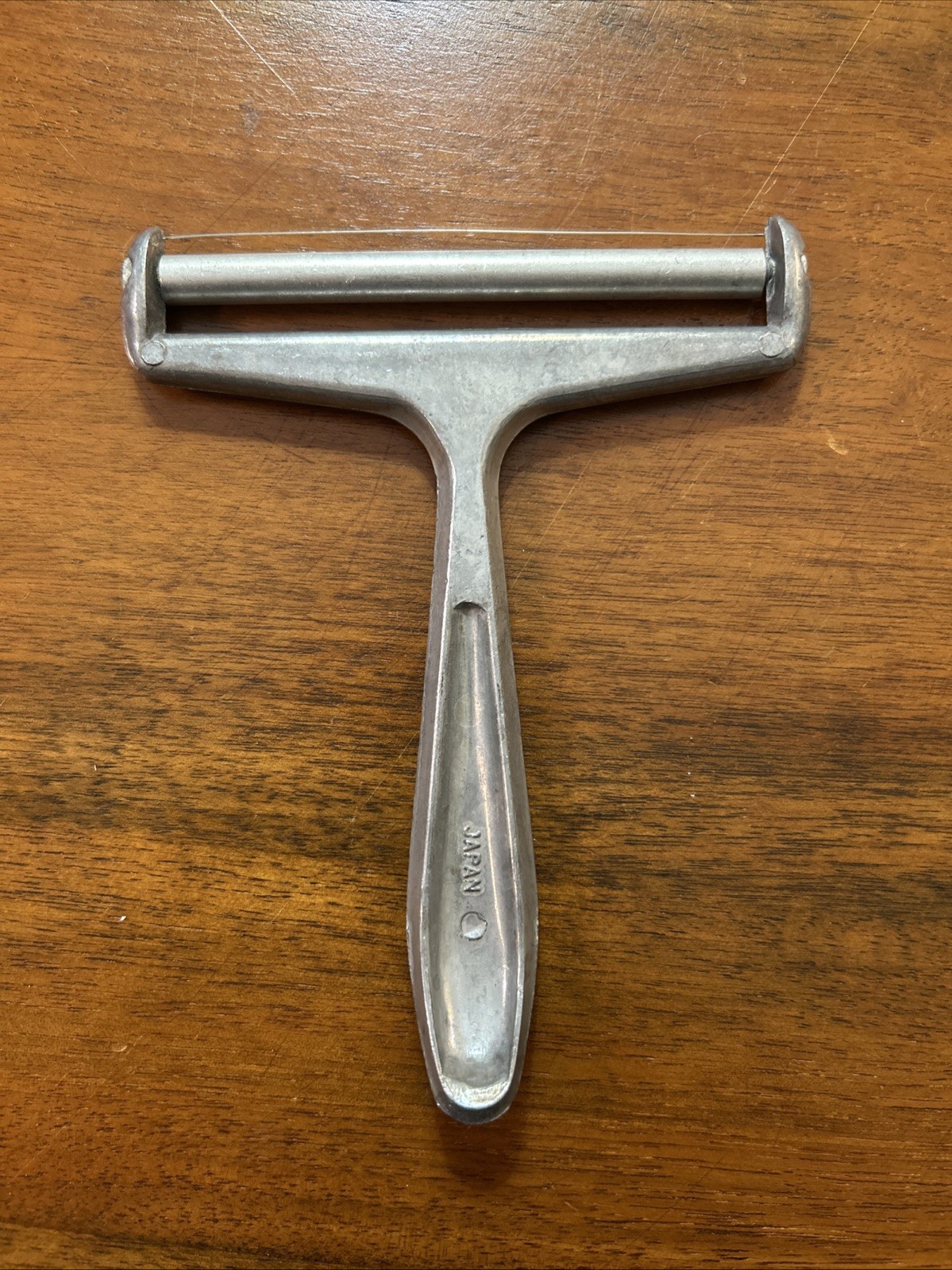Vintage Cheese Slicer Cutter Aluminum  1970's Japan MCM Block Cheese Cutlery