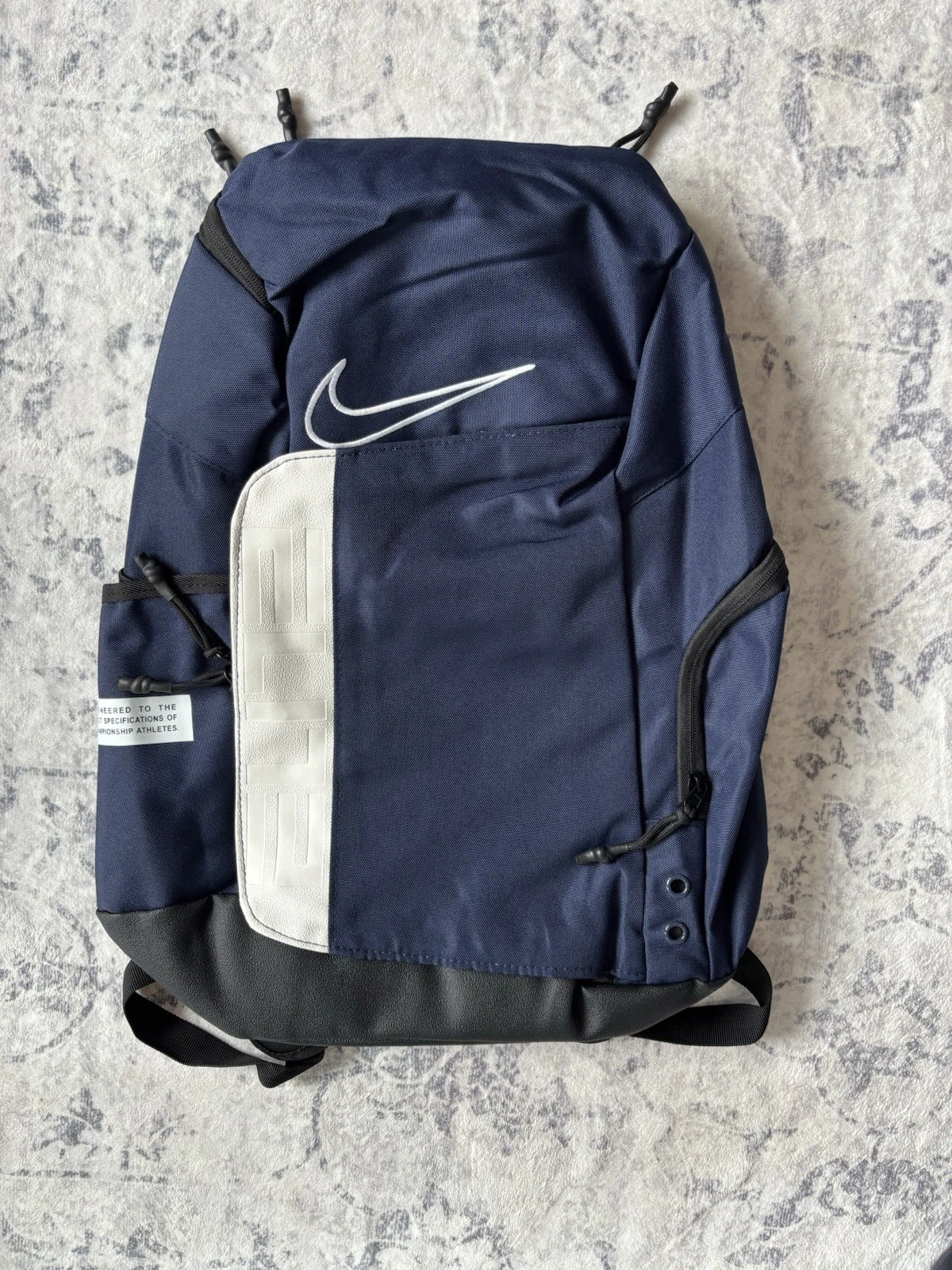Nike Elite Pro 32L Basketball Backpack - Navy Blue/White