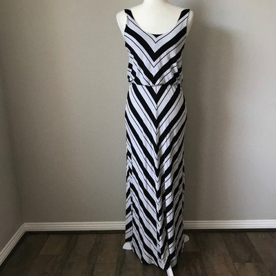 Ella Moss Chevron Blouson Maxi Tank Dress XS