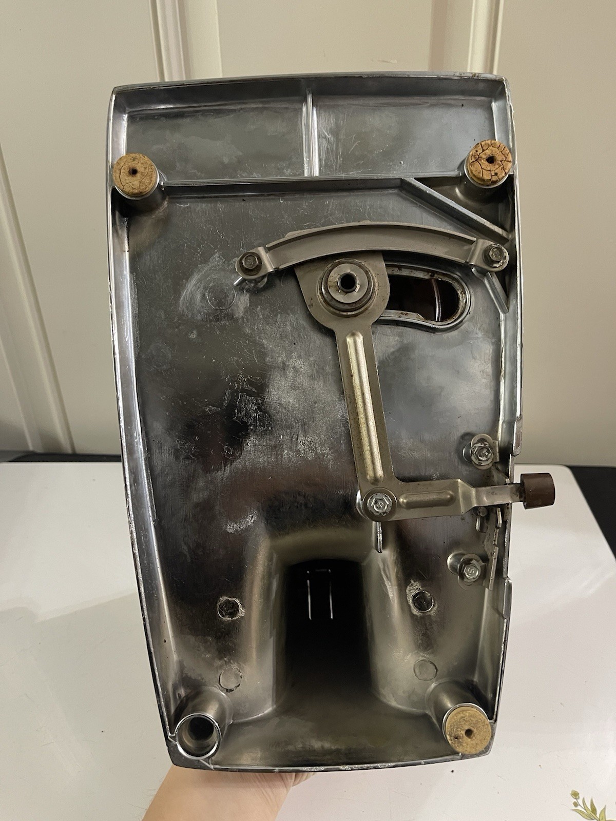 VINTAGE SUNBEAM 1-8B MIXMASTER 12 SPEED MIXER BROWN/CHROME W/BEATERS No Bowls