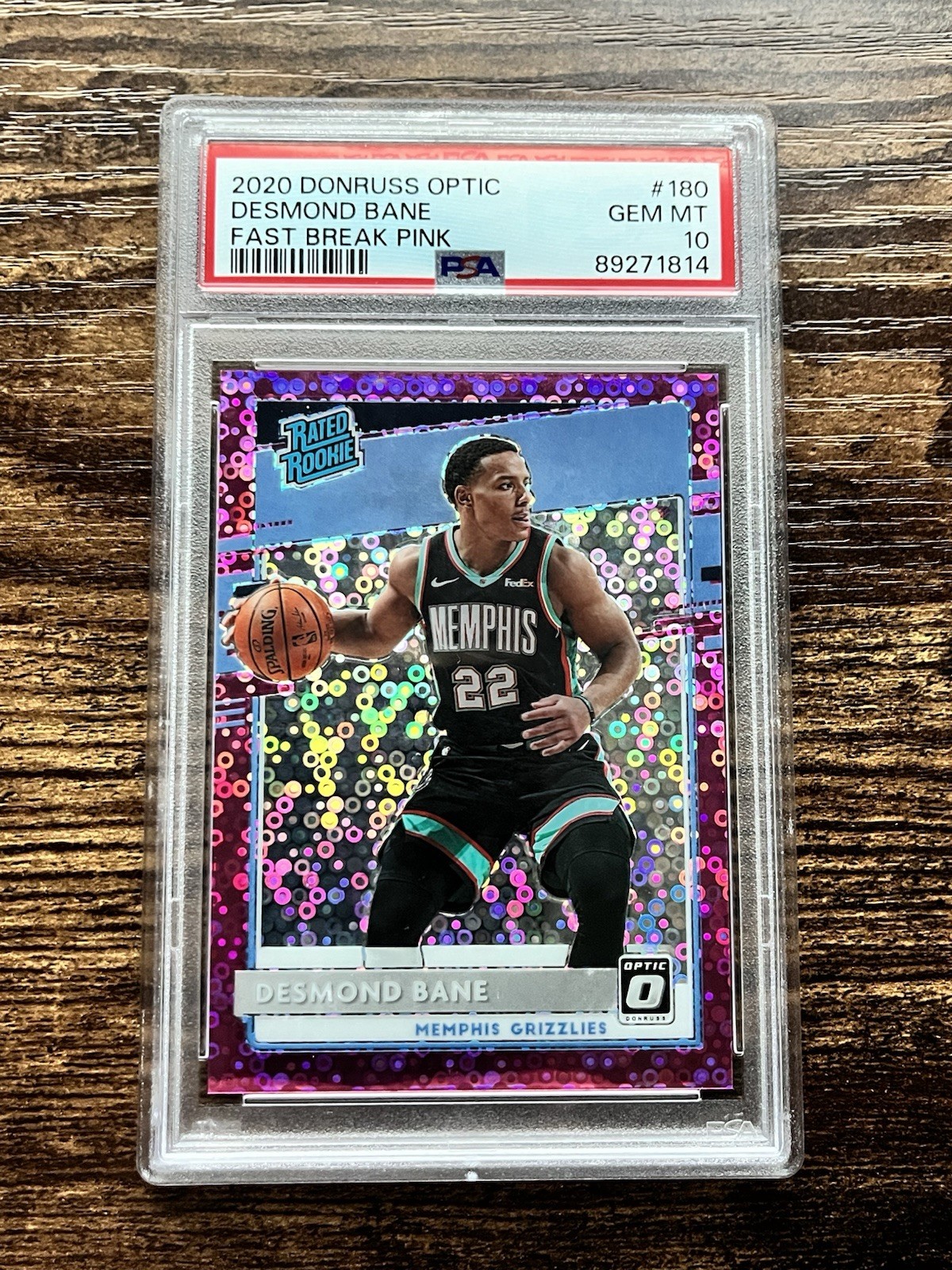 DESMOND BANE 2020-21 OPTIC FAST BREAK PINK DISCO /20 PSA 10 #180 MAGIC