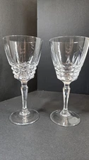 W.M. Dalton Cherbourg French Lead Crystal Goblets Set of 2 Made in France
