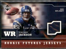 VINCENT JACKSON #RF-VJ 2005 Upper Deck Jersey San Diego Chargers NM