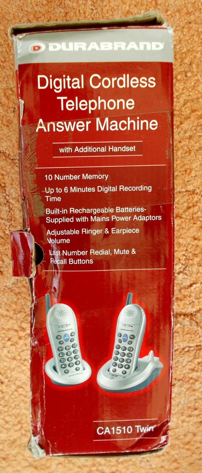 Retro DURABRAND CA1510 Twin Digital Cordless Telephone Answer machine