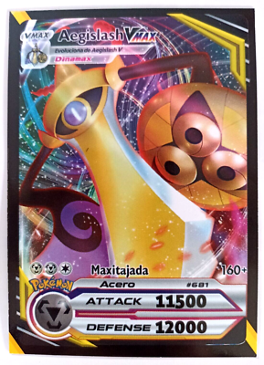 aegislash vmax pokemon card value Set - VMAX 127/185 & Aegislash V 126/185 - Vivid Voltage Weakness Fire 2 Resistance Grass Aegislash VMax Hp 320 Foil