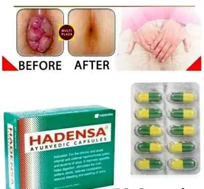 Hadensa Ayurvedic 50 Pills For Hemorrhoids & Piles Pain Relief Itching Swelling