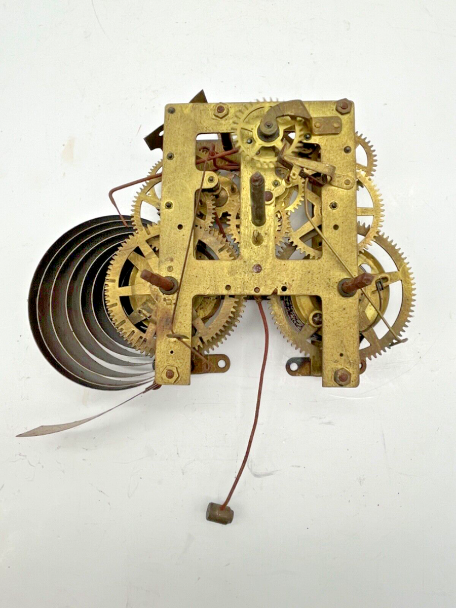 Antique Day Clock Movement, for Parts or (7757)