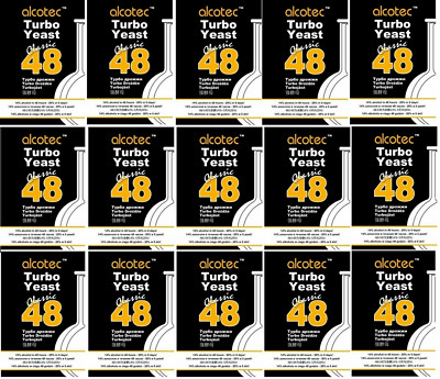 15 x ALCOTEC TURBOHEFE 48H CLASSIC  TURBO YEAST HEFE KOSTENLOSER VERSAND DHL  