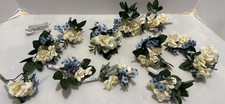 Artificial Rose Groom Boutonniere 12 pc Best Men Corsage For Wedding Party