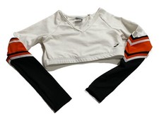 Varsity Spirit Girl  s White V-Neck Long Sleeve Cheer Top Medium