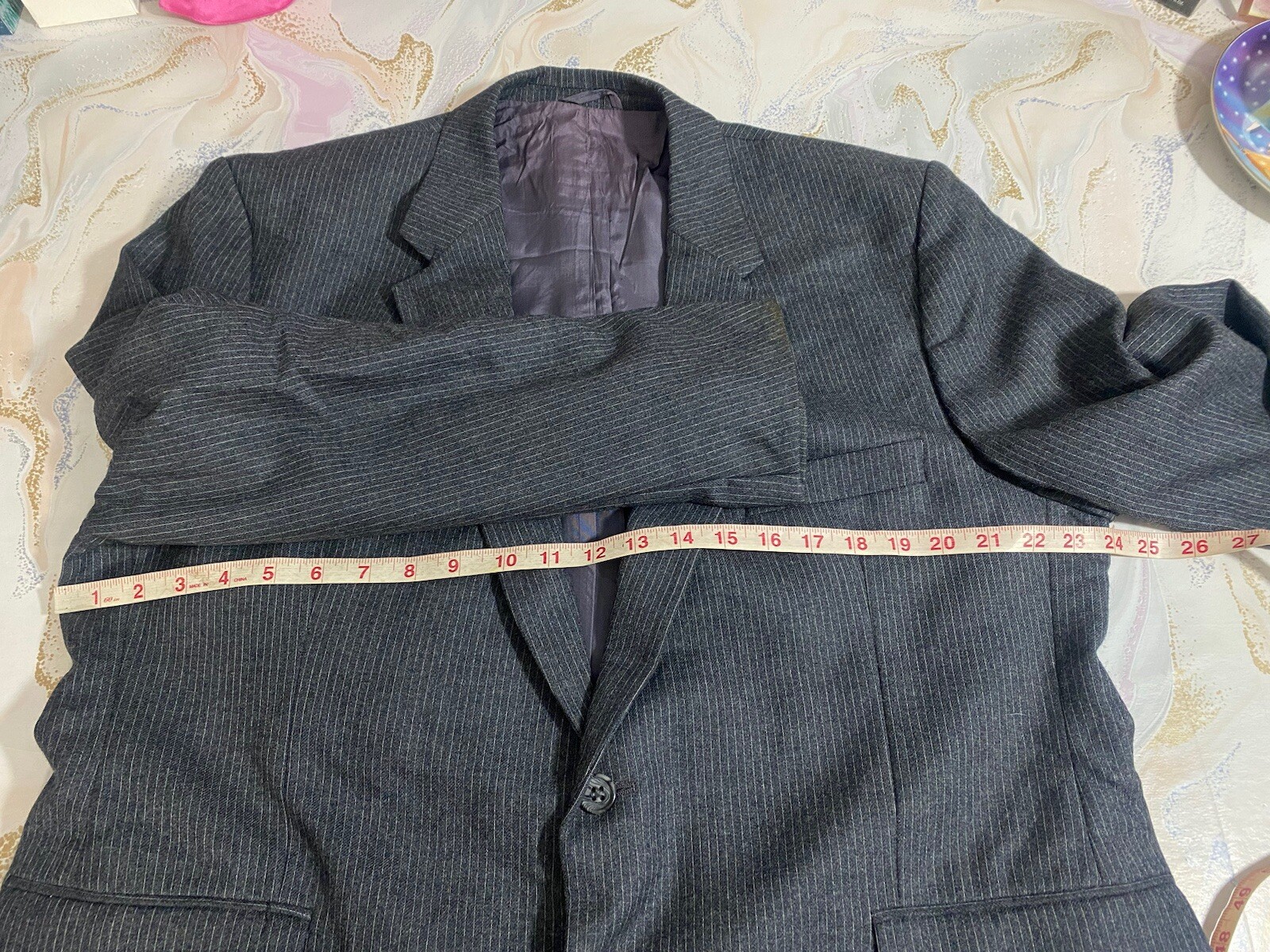 FILA Nocholas Rowe Pinstripe Wool blazer Jacket Mens 100% New Wool