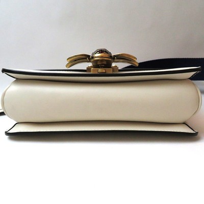 GUCCI Shoulder Bag Queen Margaret Bee Ivory Red Navy Blue 476542  
