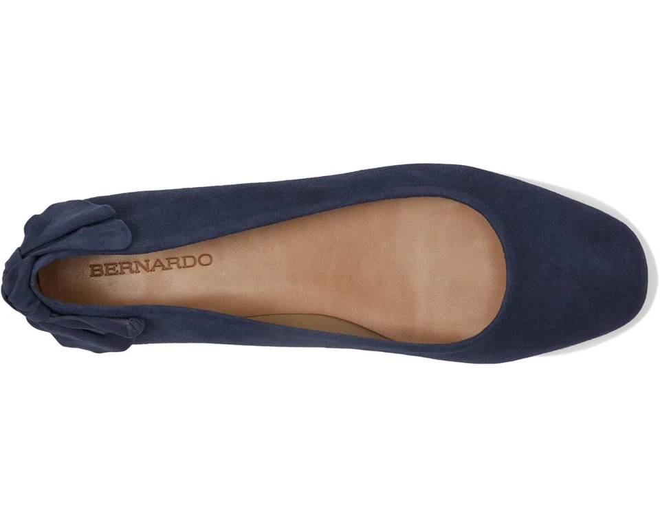 The Bernardo Z2483* Womens Navy Suede Eloise Flat Shoes Size 9 M - Image 2 of 4