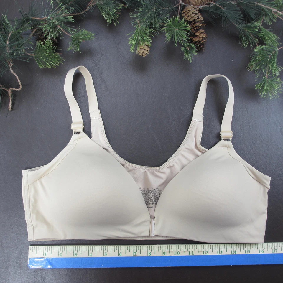 Sujetador Hanes Talla XL Tostado Acolchado Inalámbrico Cierre Ajustable Espalda Foto 2 de 4