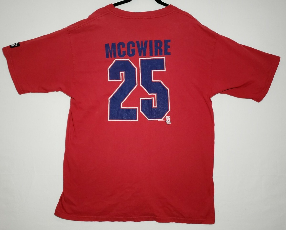 Vintage Starter Mark McGwire #25 T-Shirt Sz Large MLB St Louis