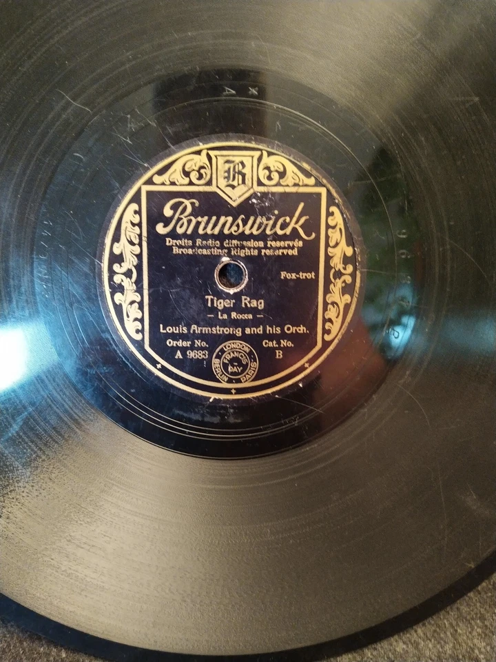 LOUIS ARMSTRONG Schellackplatte / Tiger Rag - St. Louis Blues / Brunswick - Bild 2 von 2