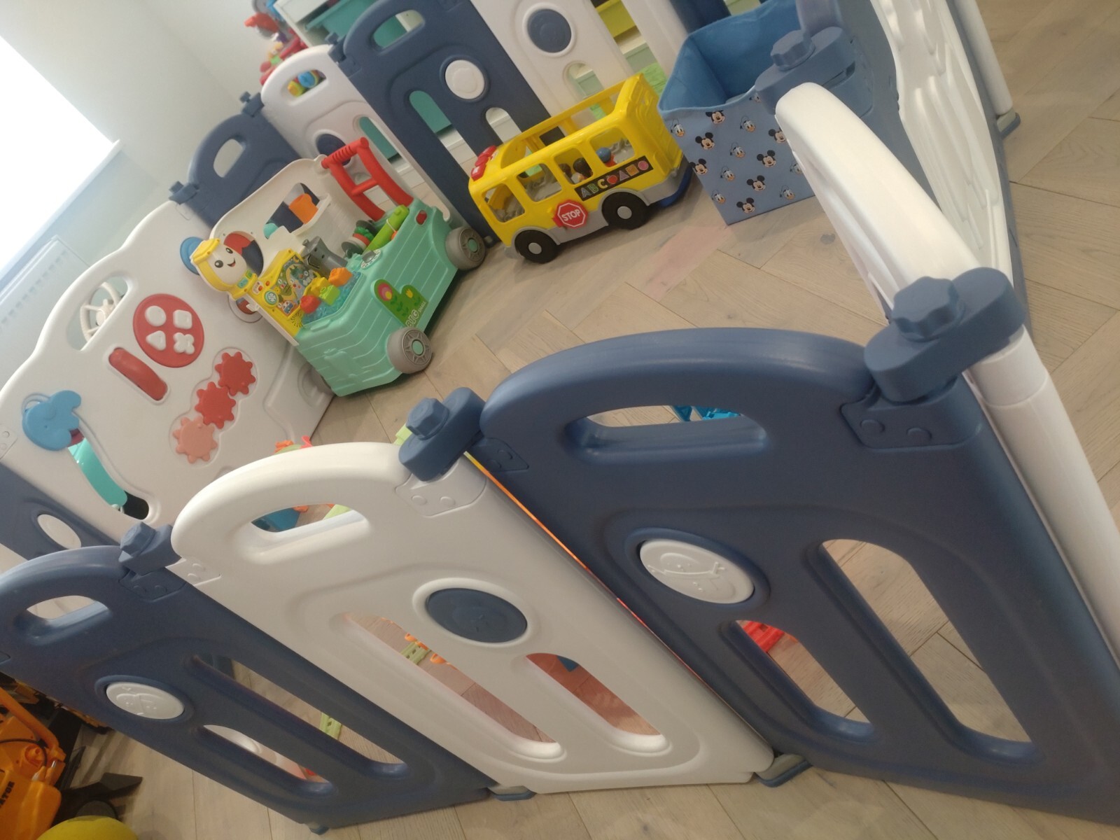 USED Baby Playpen Plastic Play Pen for Toddlers With Optional Playmats