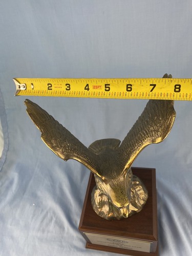 Golf Trophy Eagle Flying Wooden Base Interchangeable Parts Medium Size 12 Inches - Picture 7 of 9