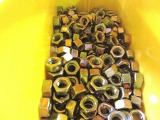 5/16-18 Finished Hex Nuts Grade 8 Yellow Zinc 100 Pieces