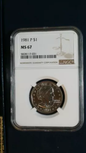 1981 P SUSAN B ANTHONY NGC MS67 GEM UNCIRCULATED $1 Coin PRICED TO SELL NOW!