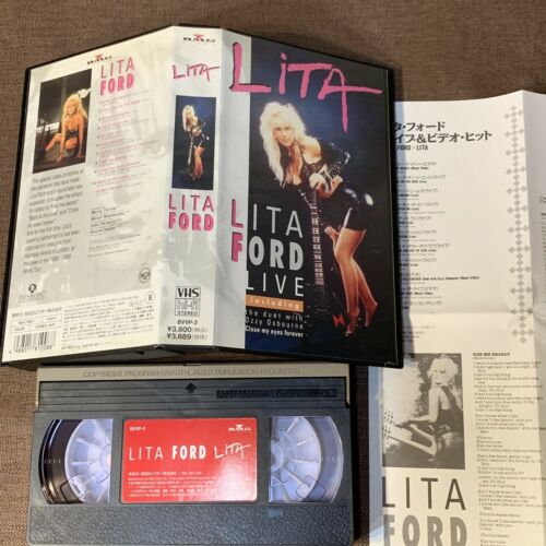 LITA FORD Live JAPAN NTSC VHS VIDEO BVVP-68 w/INSERT Ozzy Osbourne Runaways - Picture 1 of 6