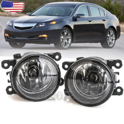PAIR Front Bumper Fog Light Driving Lamp Replacement For Acura TL 2012 2013 2014