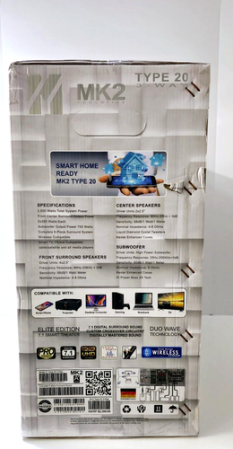 MK2 Acoustics Smart Home Theater Speaker System Elite Edition Type 20 3-WAY - Picture 5 of 9