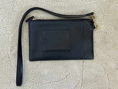 BALENCIAGA Grained Calfskin Logo Cash Passport Photo ID Zip Holder BALENCIAGA Grained Calfskin Logo Cash Passport Photo ID Zip Holder