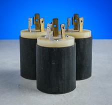 Hubbell 20A 125V 2 pole 3 wire Grounding Twist-Lock Plug Used - Lot of 3