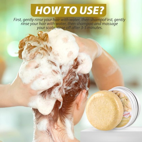 3 Pcs Ginger Hair Regrowth Shampoo Bar Ginger Shampoo for Hair Growth Natural - Picture 3 of 8