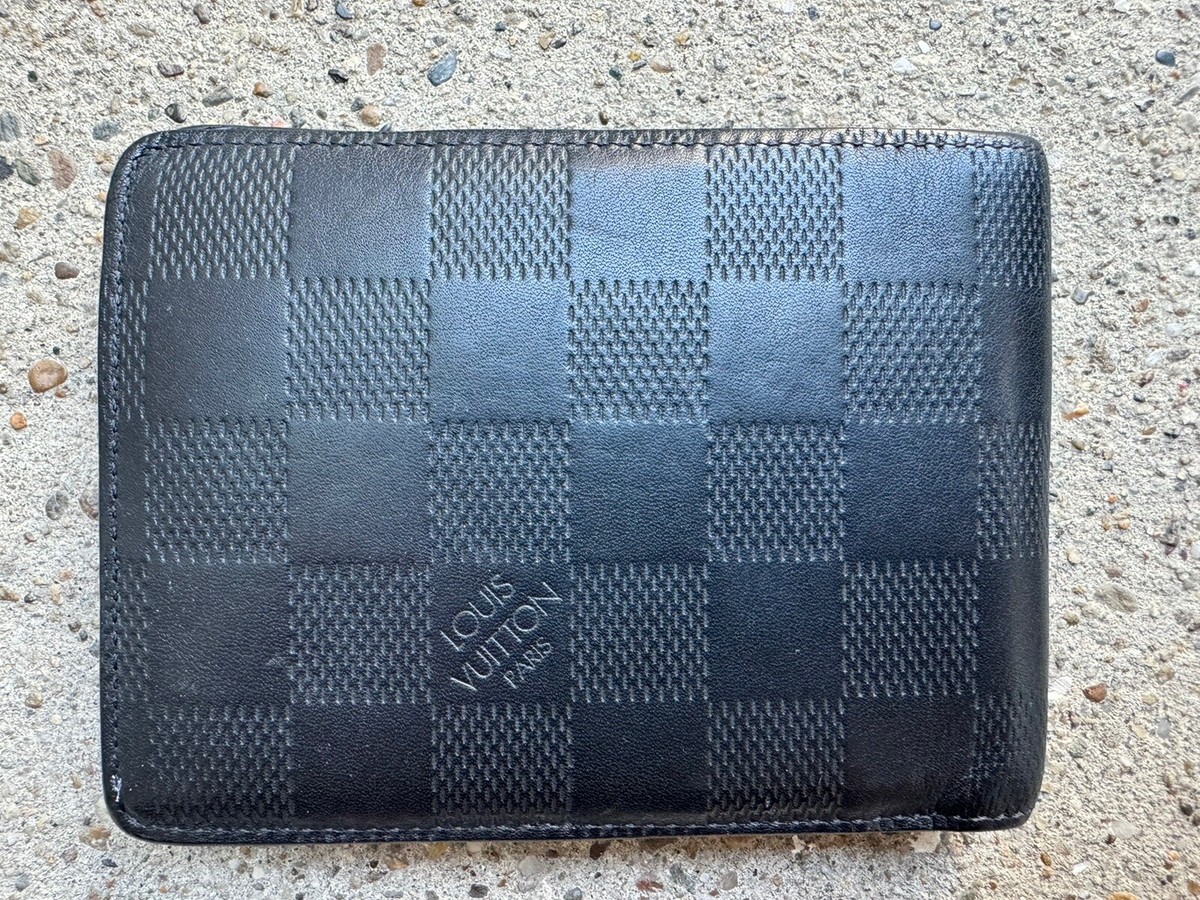 🔥Louis Vuitton🔥Men's Black Damier Leather Wallet Date Code