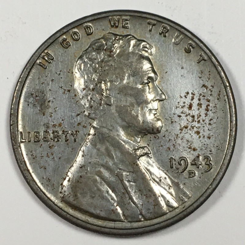 1943-D Lincoln Wheat "Steel" Cent Penny - Extremely Fine (XF) KM#132a - 5989-AH