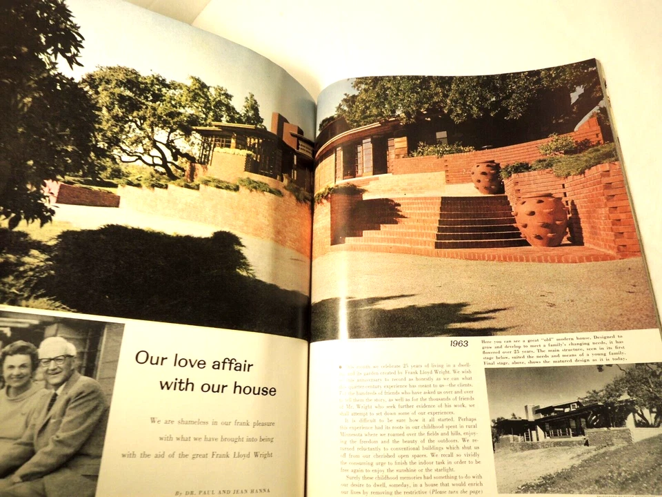 House Beautiful Magazine Frank Lloyd Wright Paul Hanna Honeycomb House 1963 Foto 4 de 4