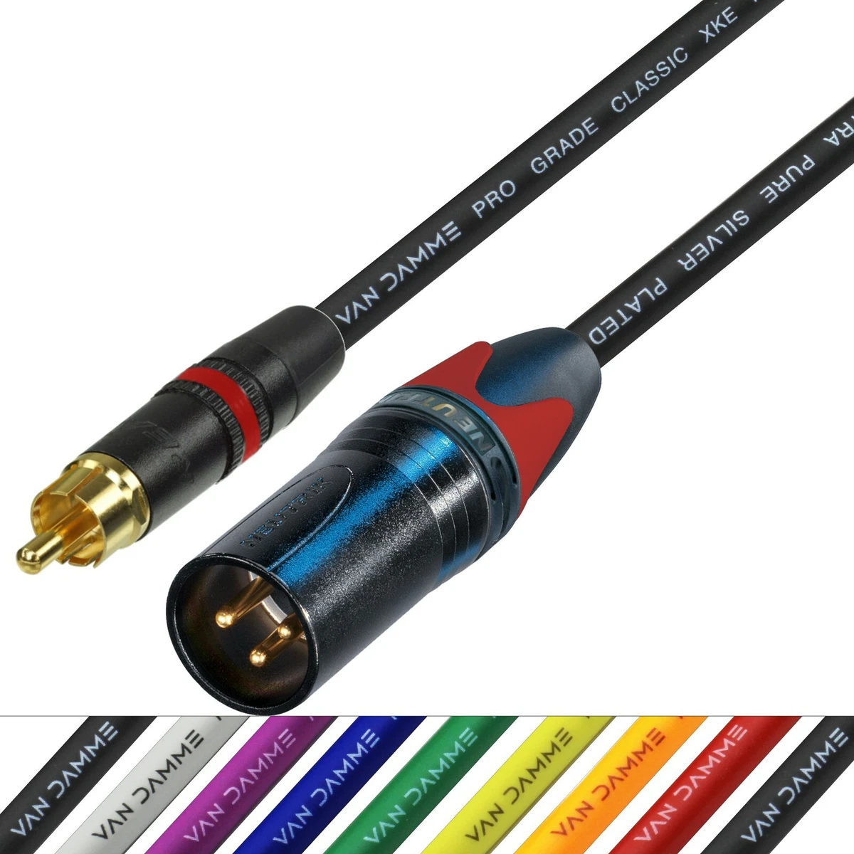 NEUTRIK NA2FP Female 3 Poles XLR to Male Mono Jack 6.35mm Adapter