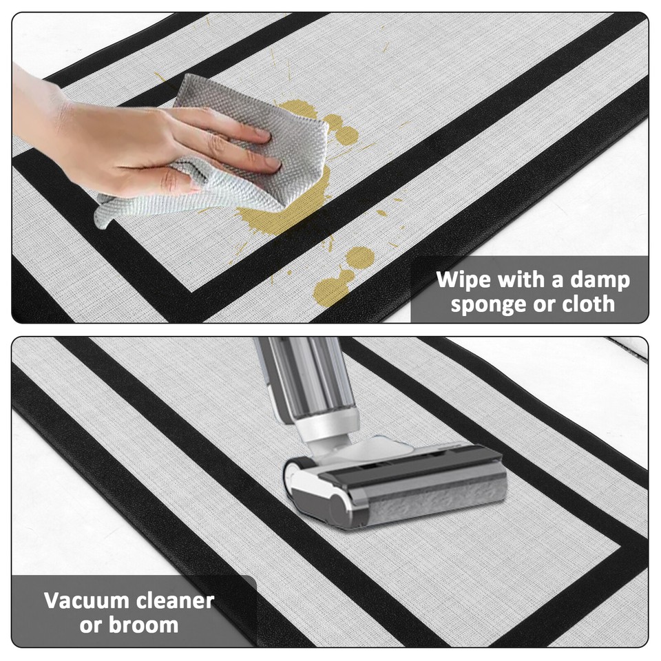 2 Pcs Kitchen Rugs Waterproof Kitchen Mat Nonslip Kitchen Mats Rugs