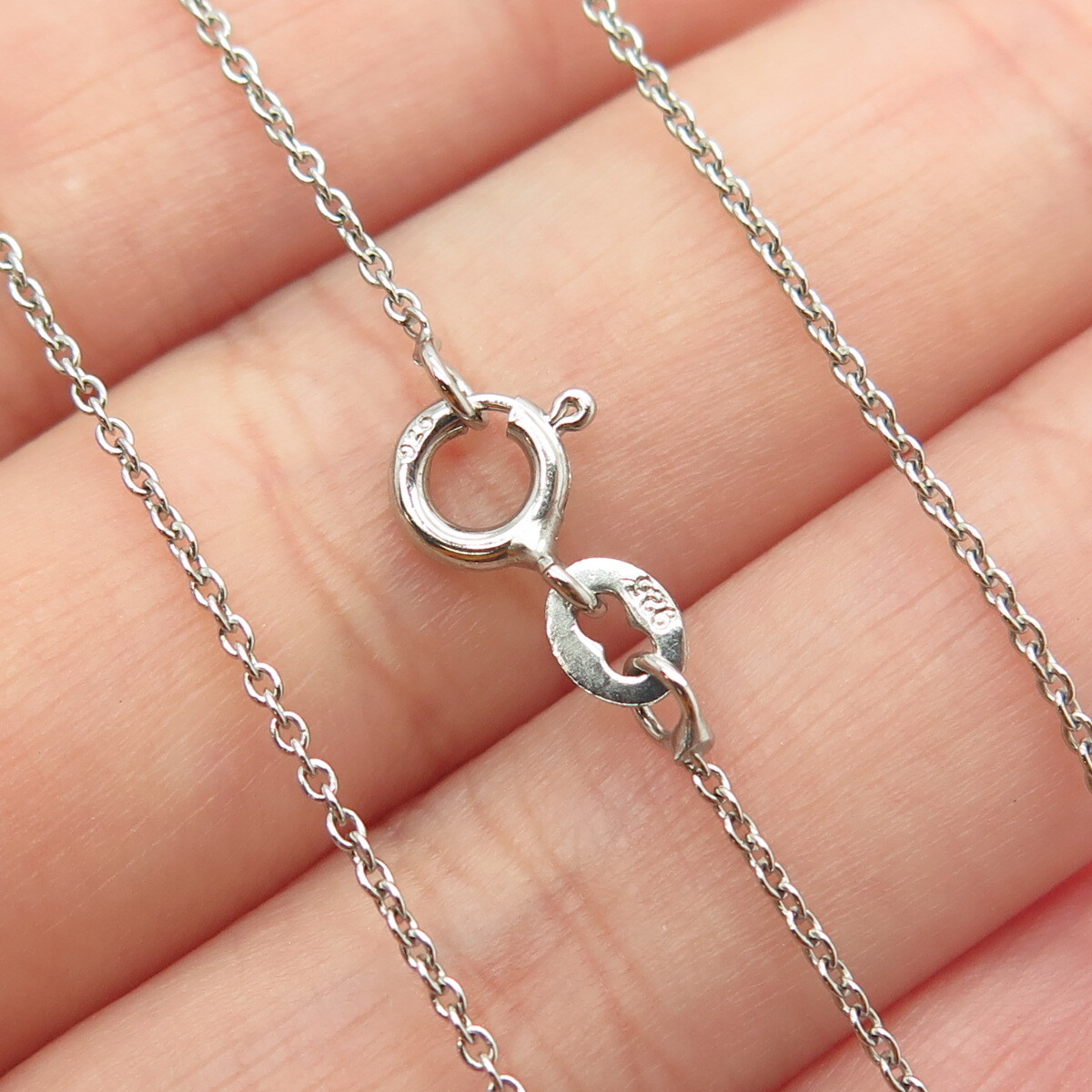 925 Sterling Silver Round-Cut C Z Sparkle Cross Cable Chain