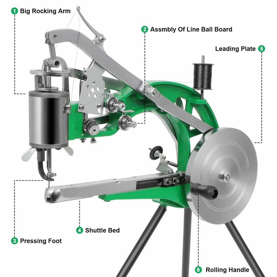Máquina de reparo de sapatos fazendo costura manual mão algodão/couro/nylon agulha faça você mesmo - Imagem 4 de 4