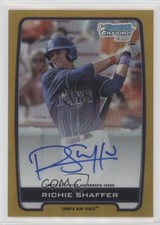 2012 Bowman Draft Chrome Picks Gold Refractor 27/50 Richie Shaffer Auto 15wv