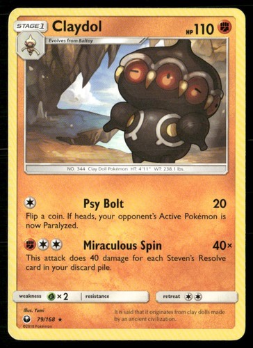 Claydol 79/168 Rare Celestial Storm Pokemon Lightly Played