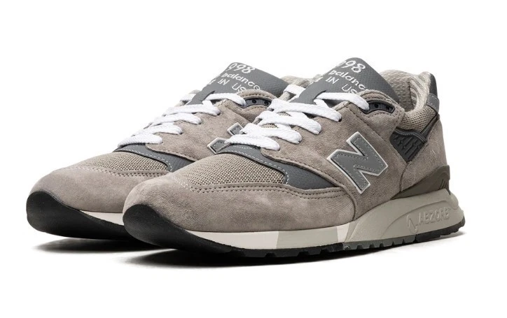 NEW BALANCE 998 SIZES 10 11 11.5 13 GRAY SILVER MADE IN USA RETRO SNEAKER
