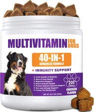 40 in 1 Dog Vitamins and Supplements 200Ct Dog Multivitamin Chewable, Immunity S