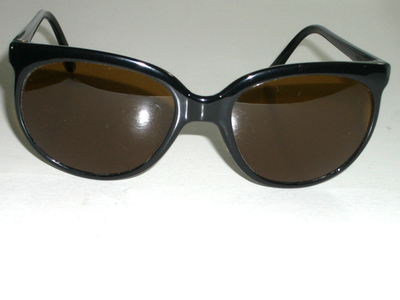 VUARNET Px 002 FRANCE DEEP BROWNISH AMBER CRYSTAL LENS BLACK CATS