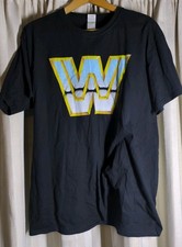 WWE Logo Wrestling T Shirt Men’s XL Black Gildan 2015