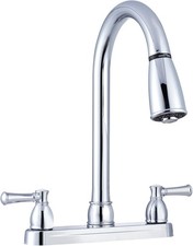 DF-PK350L-CP RV Pull-Down Kitchen Sink Faucet Plastic Chrome Stream-to-spray