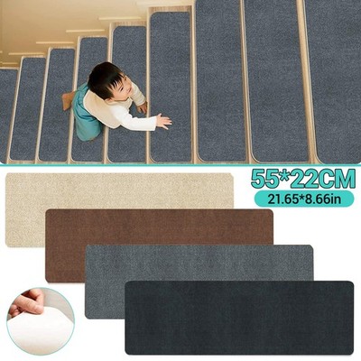 55x22cm/22x9in Non-Slip Stair Treads for Wooden Steps Stair Treads Carpet Indoor
