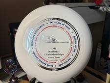 Wham-o Frisbee 165G 80E mold Ultimate Players Association 1981 Austin Texas w